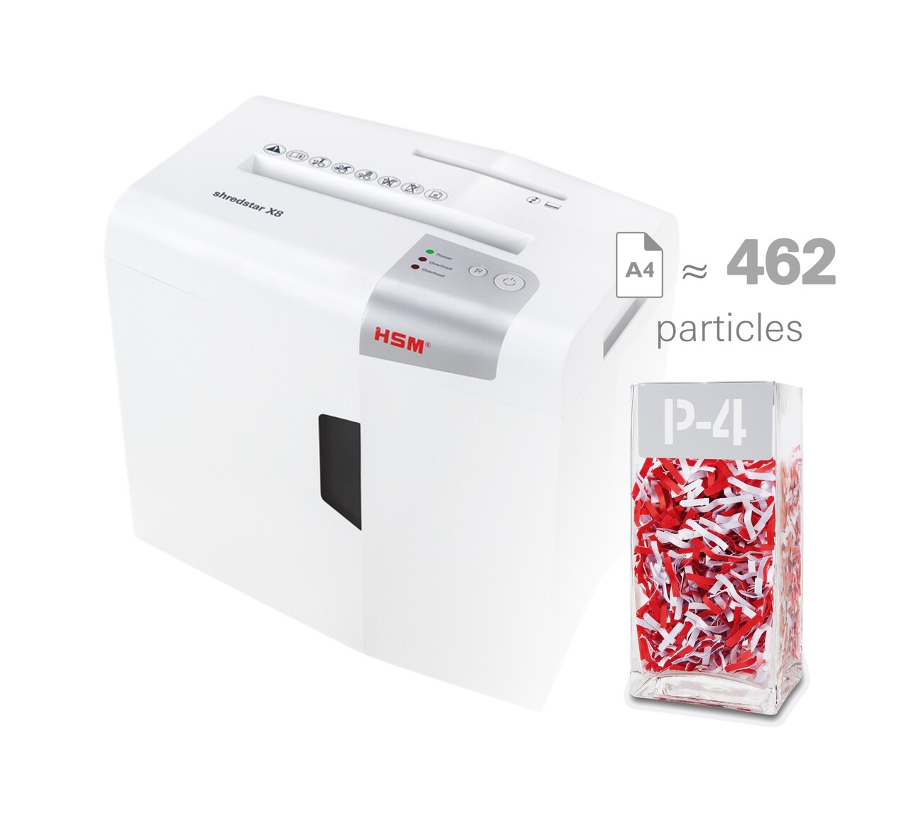 Makulator konfetti - HSM Shredstar X8 4 x 35 mm - 8 ark