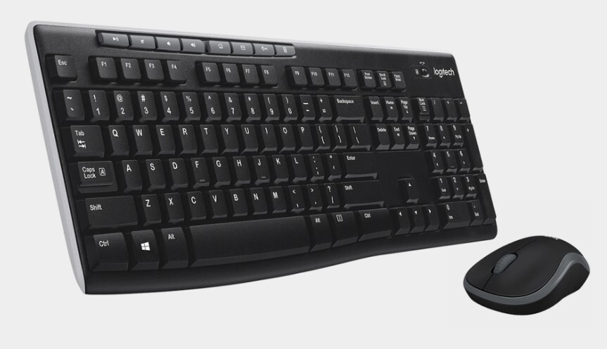 Trådløst Tastatur og Mus - Logitech MK270 Wireless Combo - Sort - Nordic layout