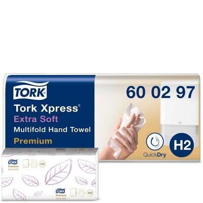 Papirhåndklæde Tork 600297 Xpress Extra Soft Multifold Premium C&C - 2100 ark