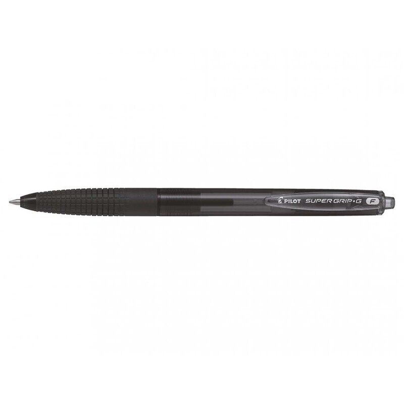 Kuglepen – Pilot Super Grip G – sort – fine – 0,22 mm – 12 stk