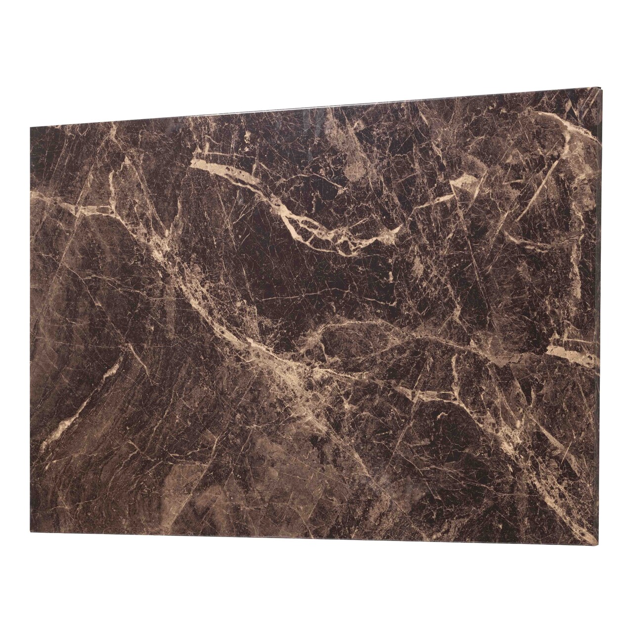 Magnetisk ståltavle - Brun marmorlook - 40 x 60 cm