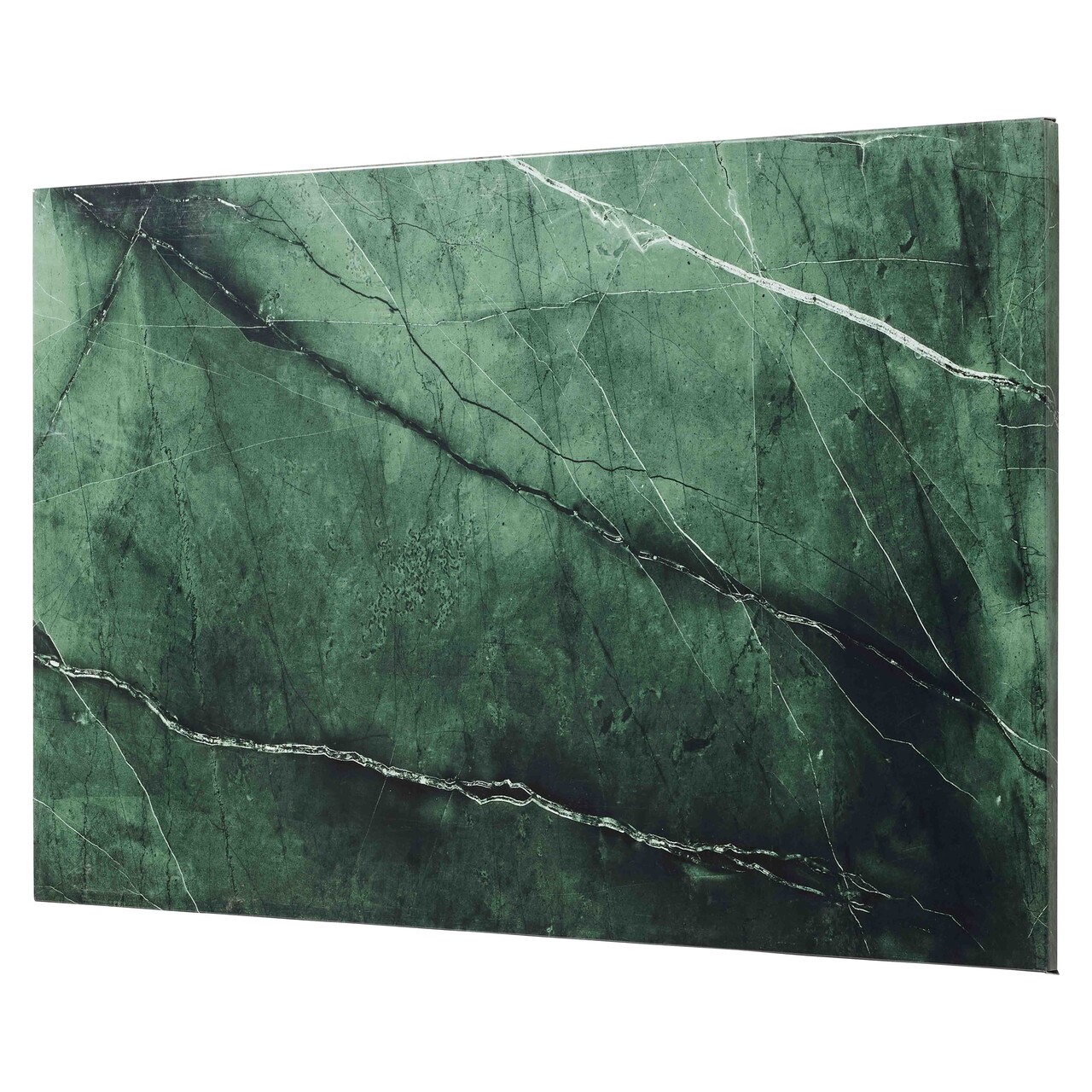 Magnetisk ståltavle - Grøn marmorlook - 90 x 60 cm