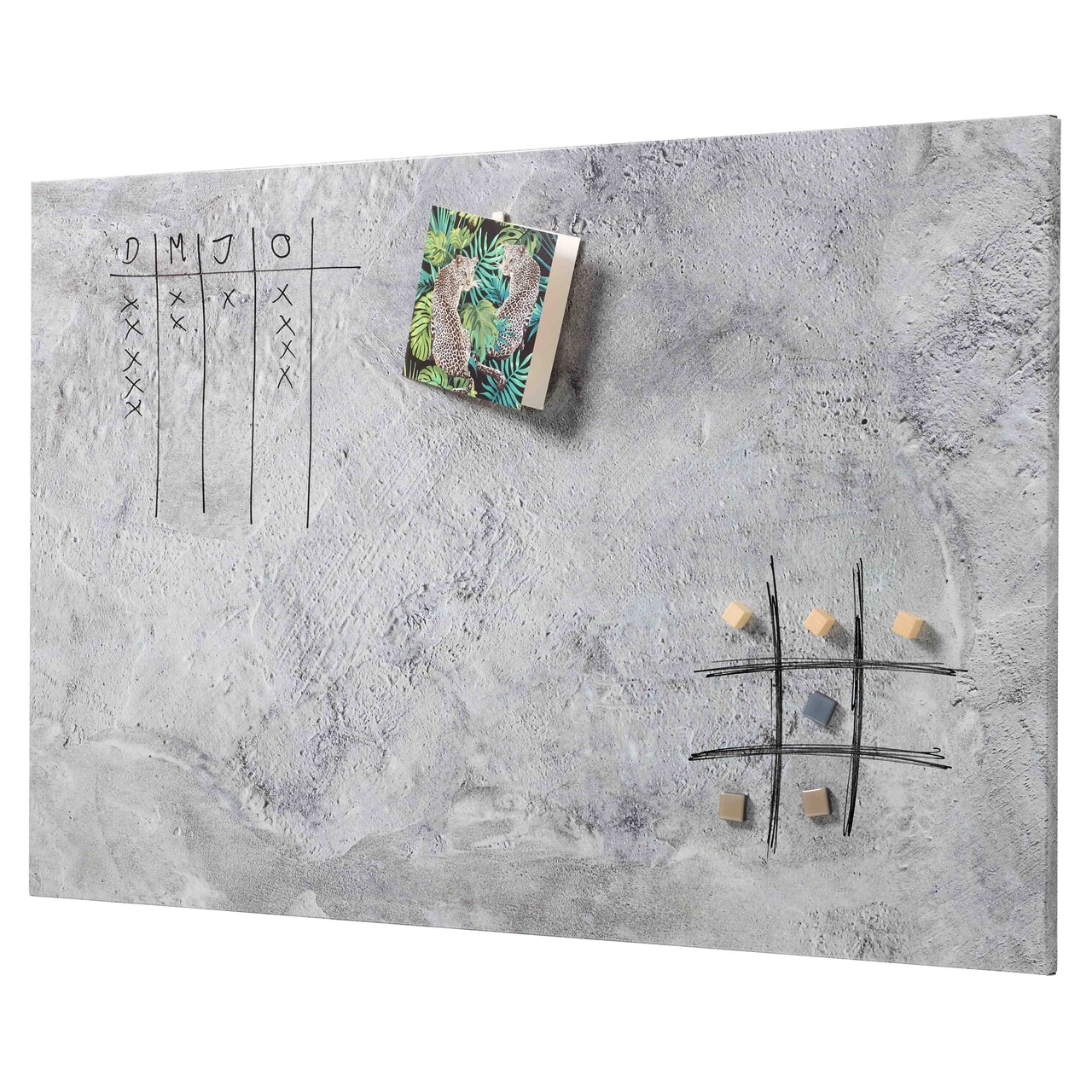 Magnetisk ståltavle - Betonlook - 90 x 60 cm