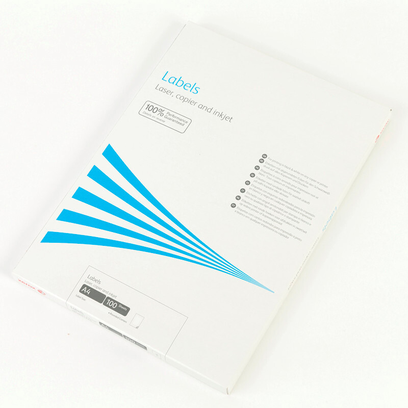 Print selv etiketter - Xerox - 18 pr. ark 63,5 x 46.6 mm 003R96297 - 100 ark