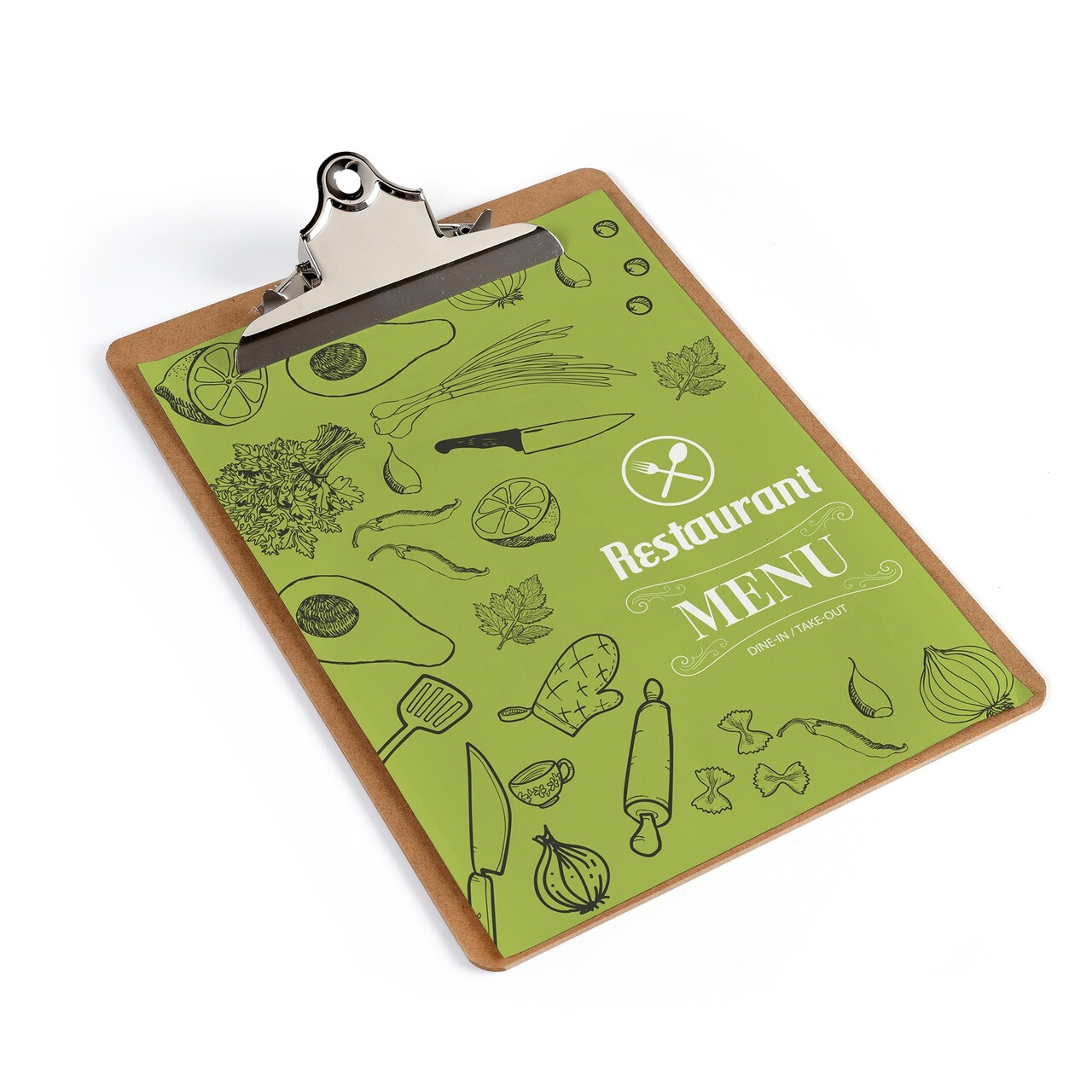 Clipboard A4 MDF m. kraftig klemme brun