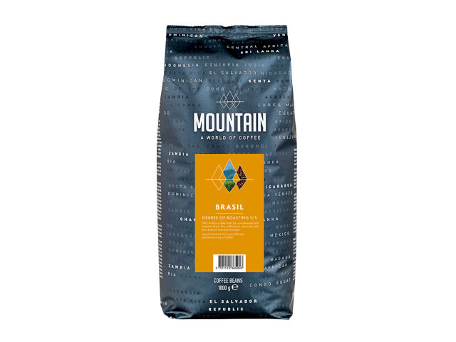 Kaffebønner - Mountain Brasil - 1 kg hele bønner - 6 stk