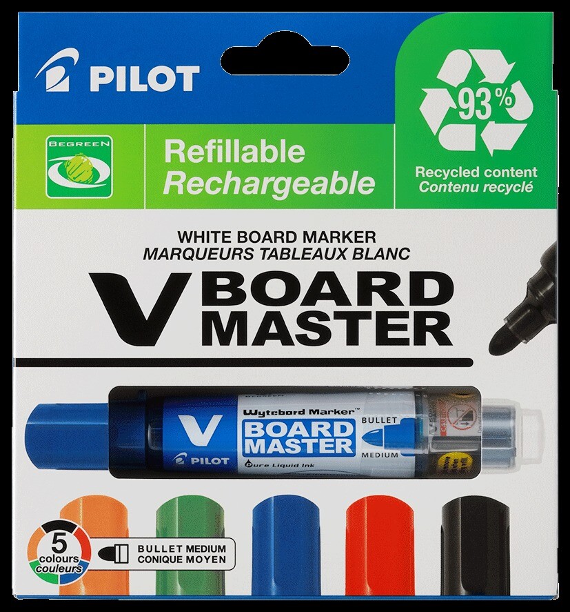 Pilot V Board Master penne sæt, 5 stk