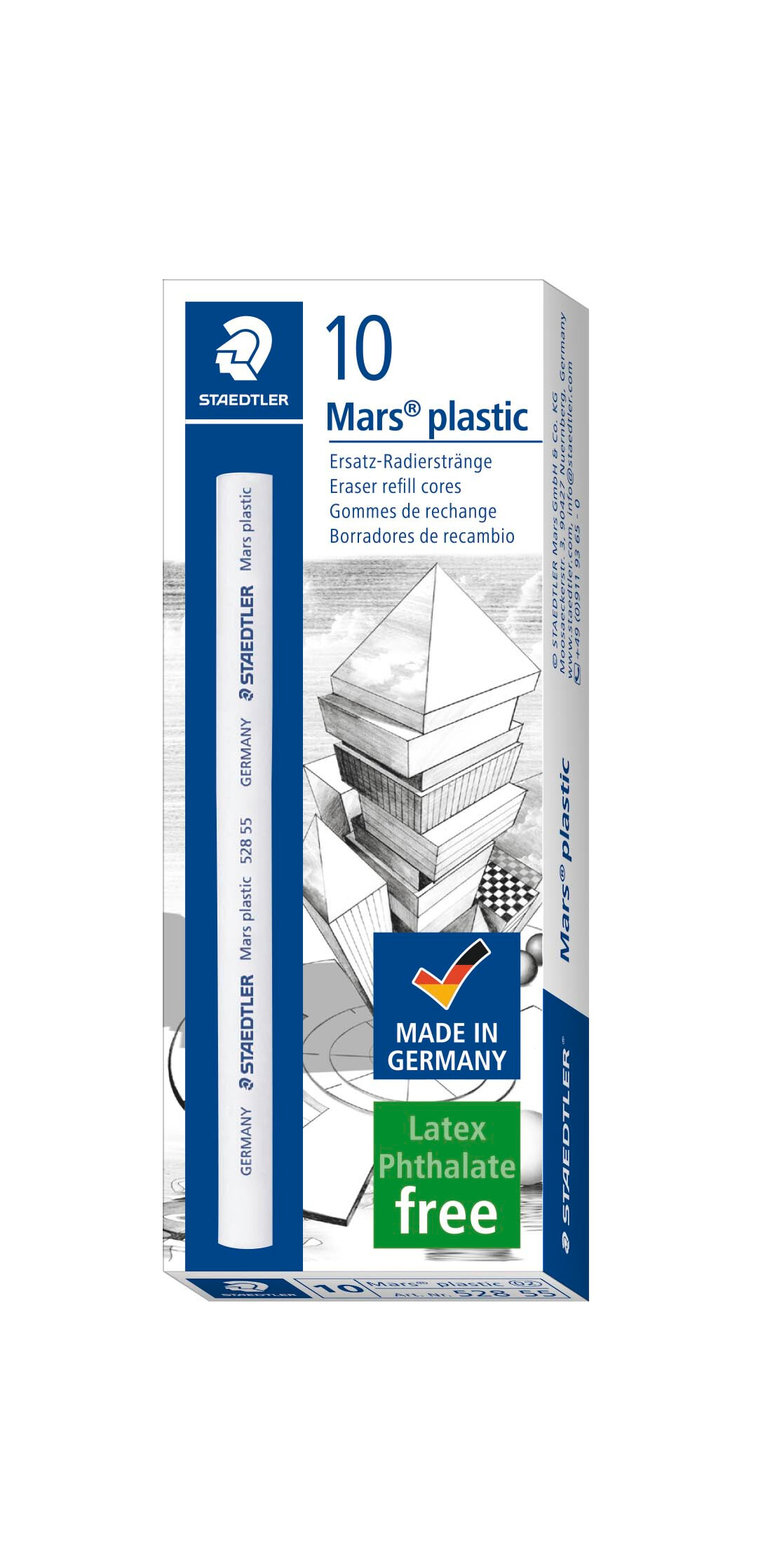 Refill - Staedtler Mars Plastic 52855 - Til viskepencil - 10 stk