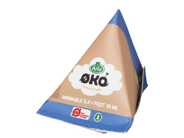 Minimælk Øko - Små mælk til kaffe - 20 ml 0,5 % - 100 stk