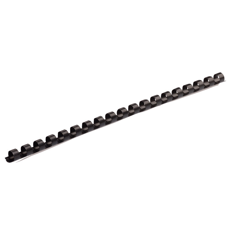 Spiralrygge plast - Fellowes A4 sort 10 mm til 41-55 ark - 100 stk