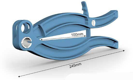 Store klemmer 24,5 cm poselukker blå
