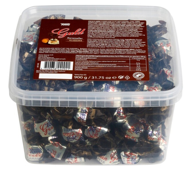 Guldkarameller - Toms - 900 g - Klassiske karameller - Individuelt indpakket