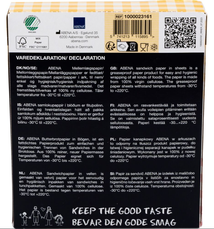 Mellemlægspapir – 12×14,5 cm – Fødevaregodkendt – 500 ark