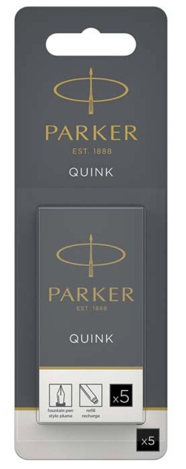 Refill til Parker fyldepen - Sort blæk S0881570 - 5 stk REFILLER