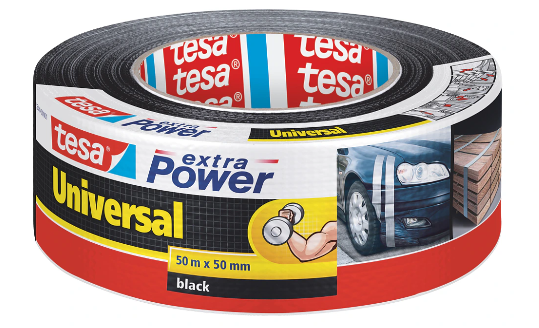 Tape - Tesa - Extra Power Universal - 60% Recycled Plastic - 50mm x 50m - Sølv - 6 stk