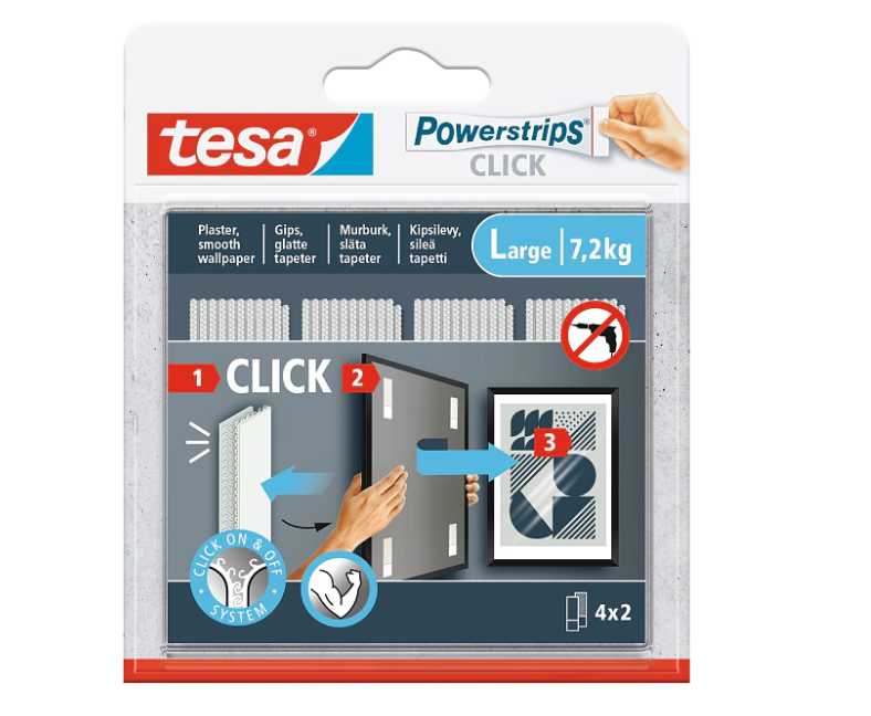 Powerstrips - Tesa - CLICK 4 x 2 L - 10 stk
