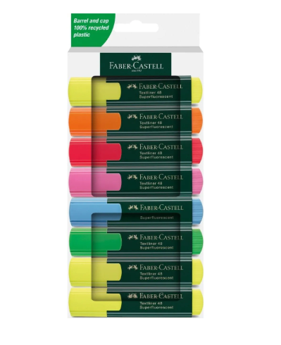 Overstregningstus - Faber castell - 46 Pastel - 8 ass - 5 stk