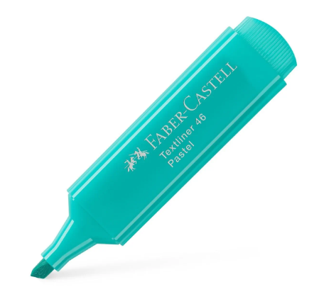 Overstregningstus - Faber castell - 46 Pastel - Turkis - 10 stk
