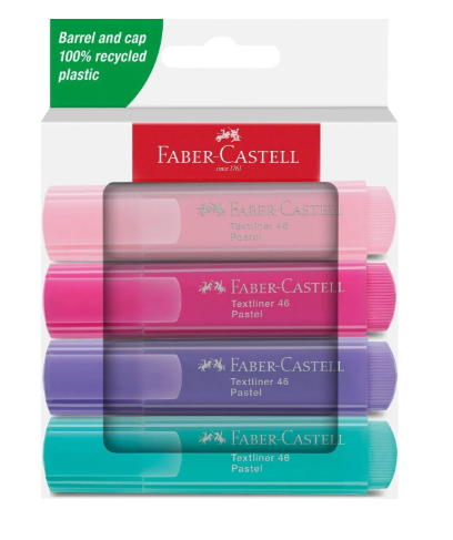 Overstregningstus - Faber castell - 46 pastel - 4 ass