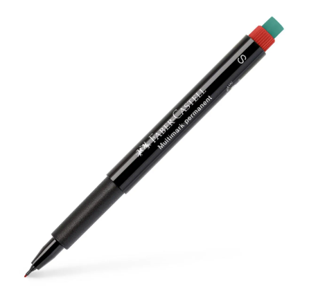 Multimarker perm. - Faber castell - S - Rød