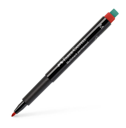 Multimarker perm. - Faber castell - M - Rød