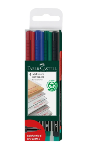 Multimarker perm. - Faber castell - S - 4 ass.