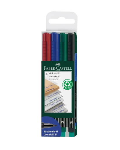 Multimarker perm. - Faber castell - M - 4 ass.