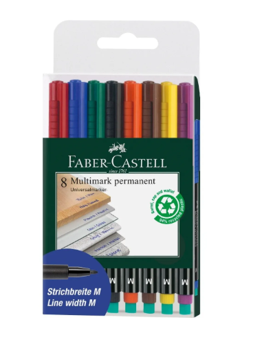 Multimarker perm. - Faber castell - M - 8 ass.