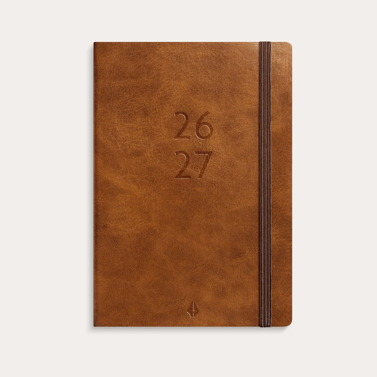 Studie ugekalender - A6 - Forma Deluxe - tværformat - brun kunstskind - 2026/2027 - Mayland - 27801300