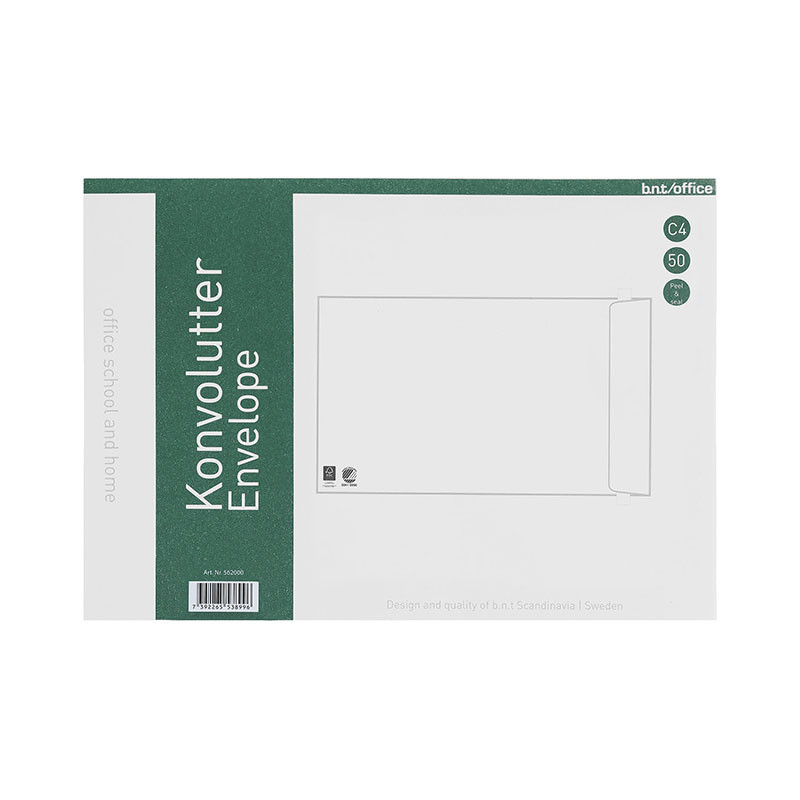 Kuverter C4P 80g Peel & Seal 229x324mm 50stk/pak