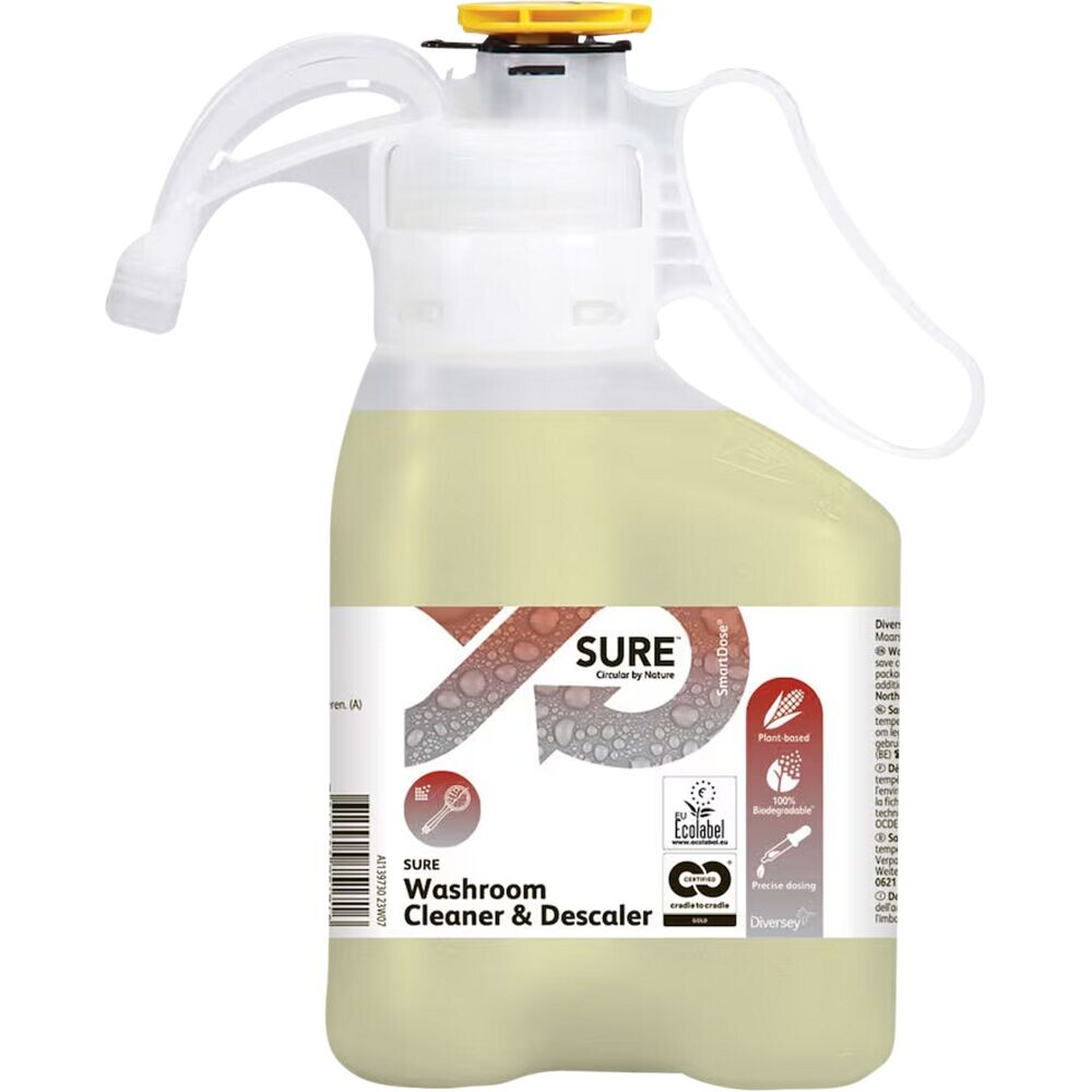 Sanitetsrengøring, Diversey SURE Washroom Cleaner & Descaler, 1,4 l, SD, sur/kalkhæmmende