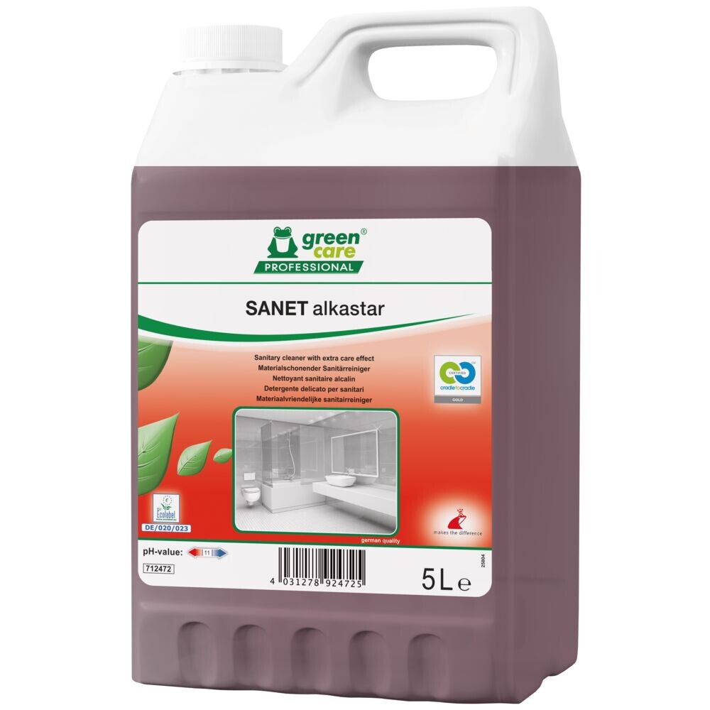 Sanitetsrengøring, Green Care Professional SANET Alkastar, 5 l, alkalisk - 2 stk
