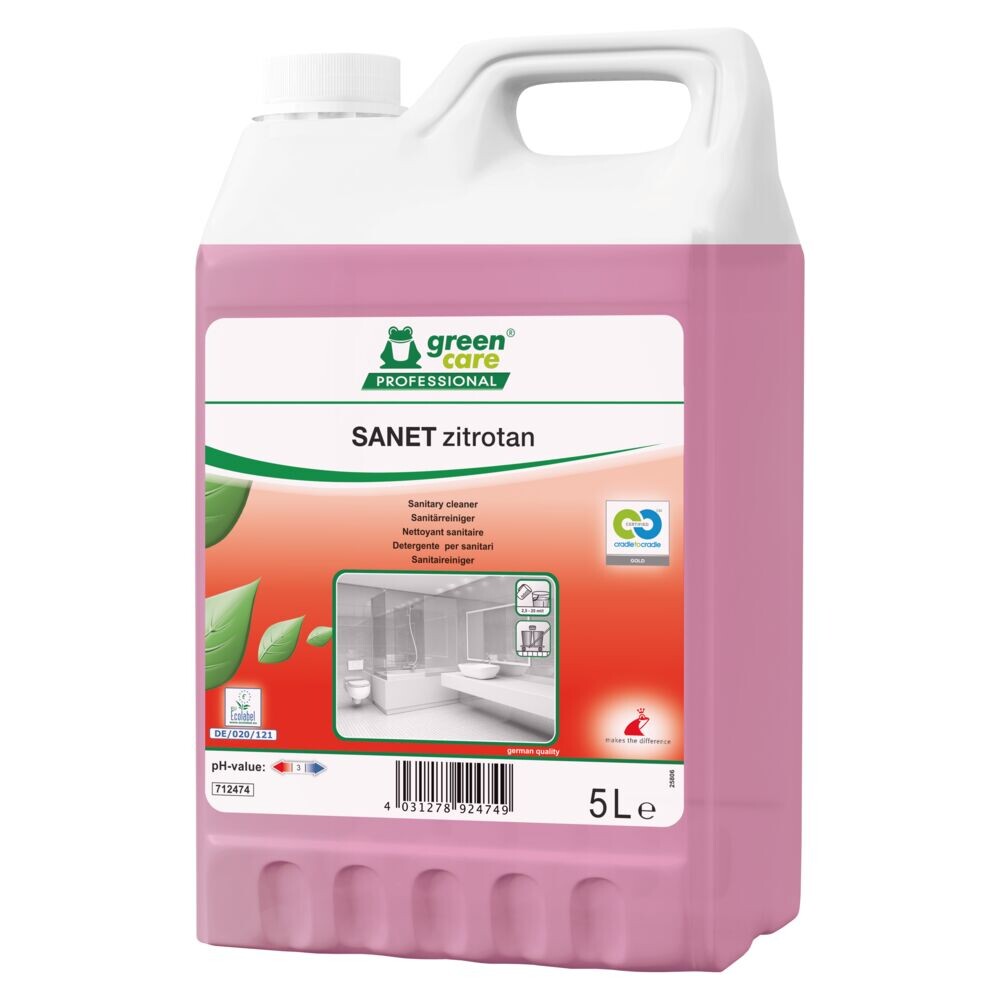 Sanitetsrengøring, Green Care Professional SANET Zitrotan, 5 l - 2 stk
