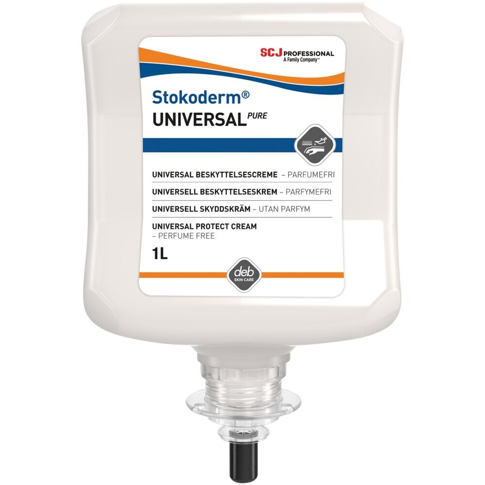 Hudcreme, SC Johnson Stokoderm Universal PURE, 1000 ml, uden farve og parfume - 6 stk