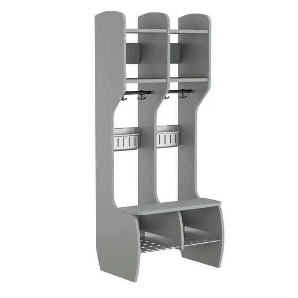 Garderobe Måns Hel 2 pladser, grå, 620 mm