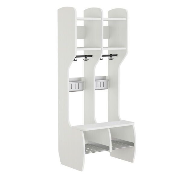 Garderobe Måns Hel 2 pladser, hvid, 620 mm