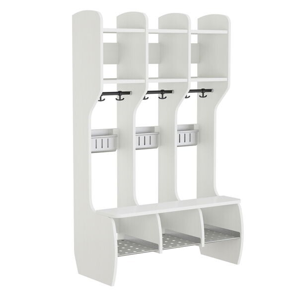 Garderobe Måns Hel 3 pladser, hvid, 920 mm