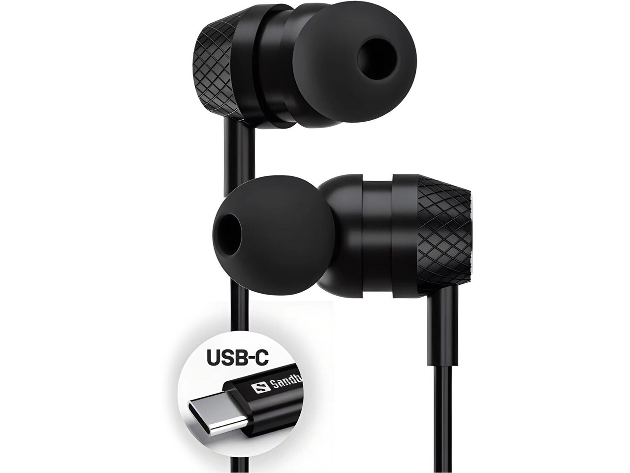 In-ear headset - Sandberg USB-C/A In-Earset with Line-Mic - Sort
