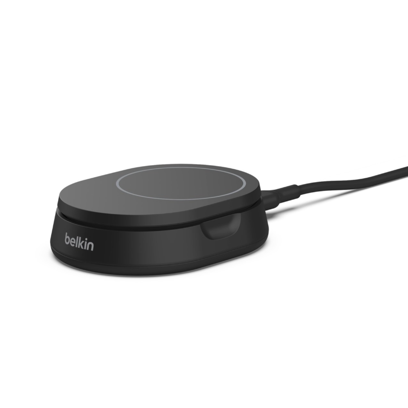 Trådløs oplader, Belkin BOOST CHARGE PRO Conv Qi2 15W MC Stand, w/PSU, Black