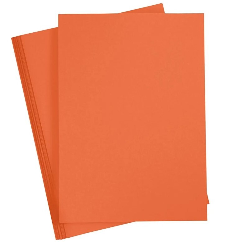 Karton A4 - Colortime 180 g - Orange (Mandarin) - 20 ark