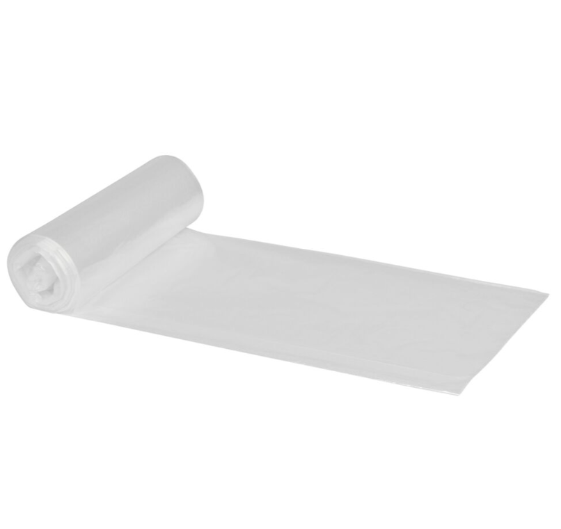 Spandepose, neutral, 50 l, klar, LDPE/virgin, 60x85cm - 20 ruller, 40 poser pr. rulle