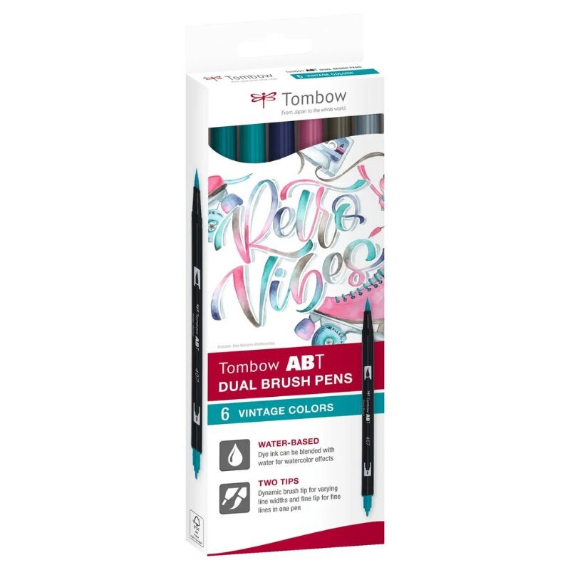 Tombow Dual Brush Pen 6C-5 Vintage carton (6)