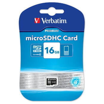 Micro SD kort 16GB Verbatim Micro SDHC Card Class 10