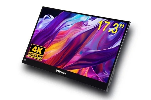 Skærm, Portable Touchscreen Monitor17.3'' 4K Ultra HD Metal Housing