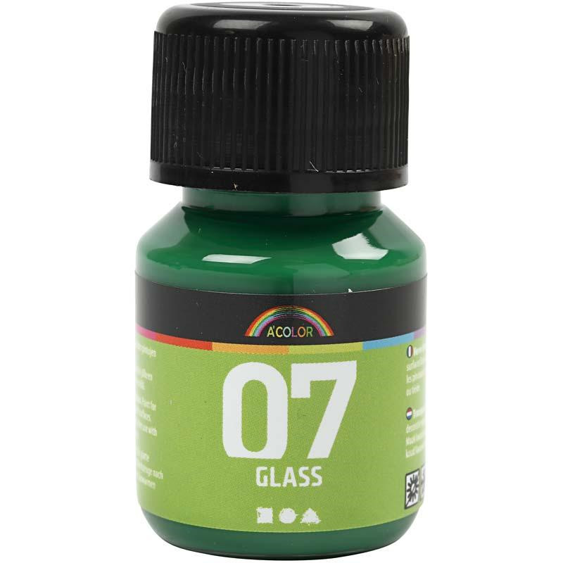 A-Color Glass, brilliant grøn, 30ml