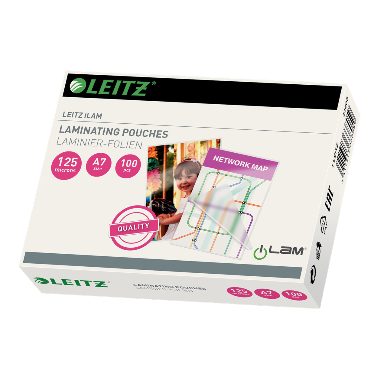 Lamineringslommer A7 Leitz 125 mic | 100 stk