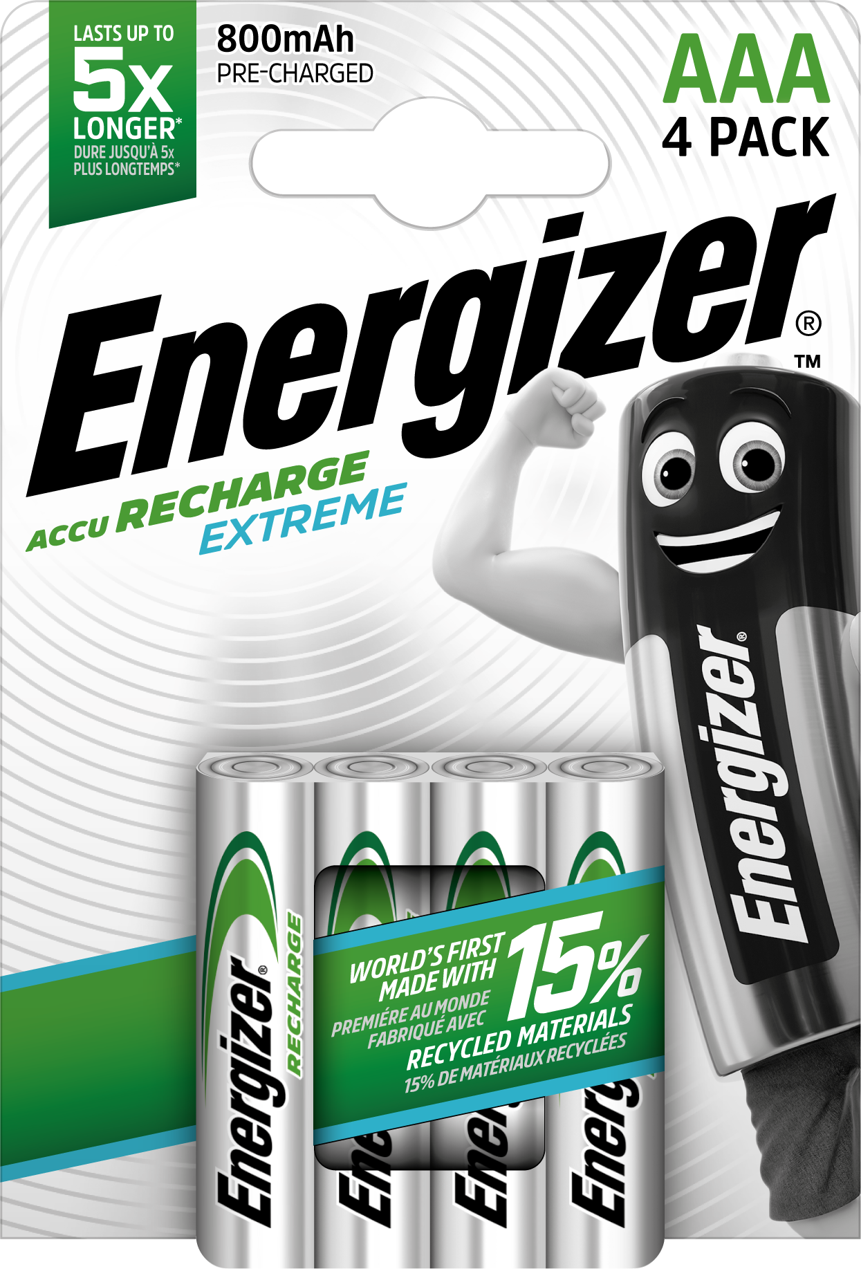 AAA batteri Energizer Rech Extreme 800mAh (4)