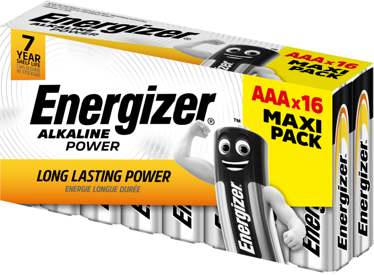 AAA Batterier - Energizer Alkaline Power - 16 stk