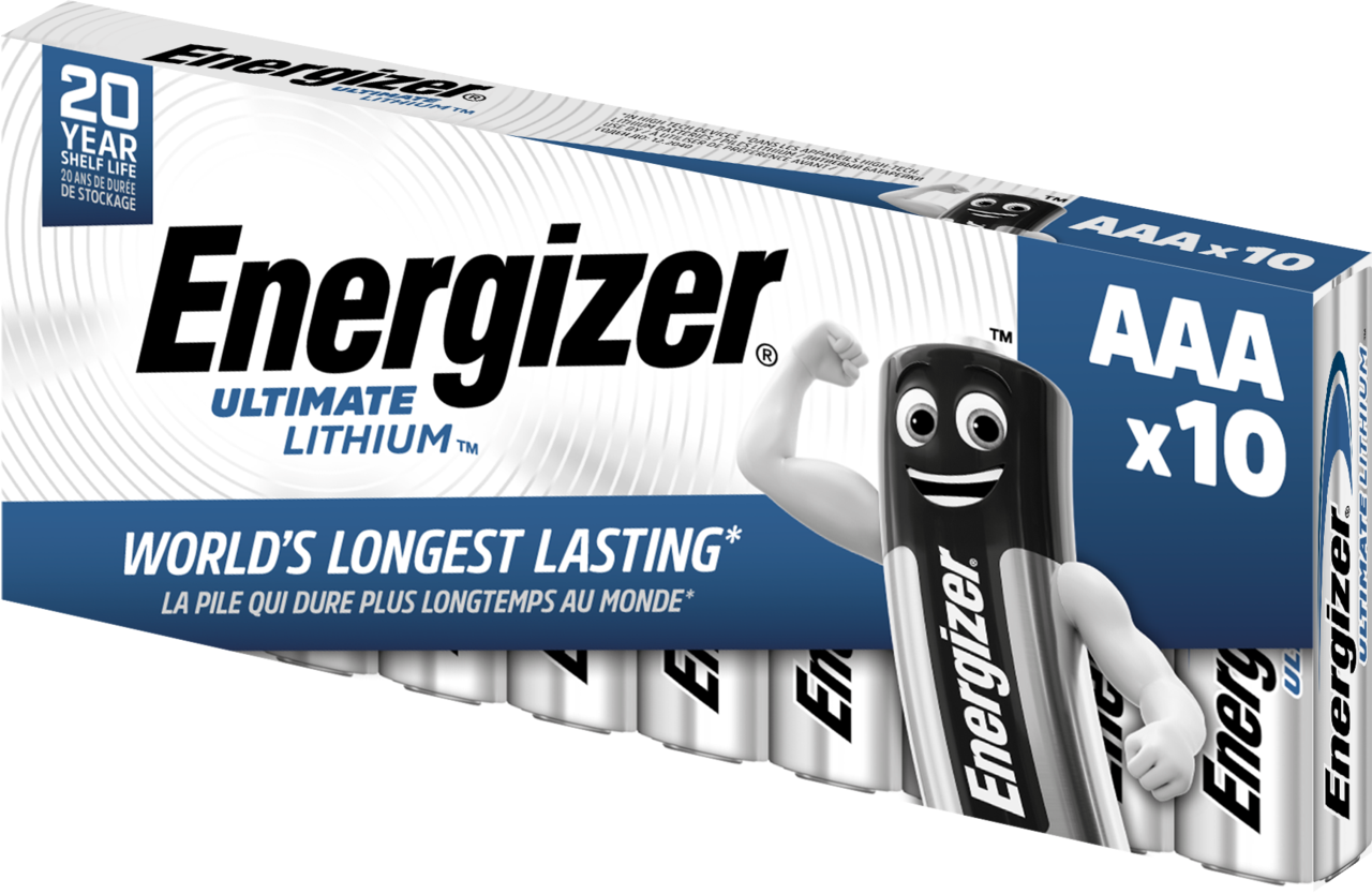 AAA Batterier - Energizer Lithium L92 - 10 stk