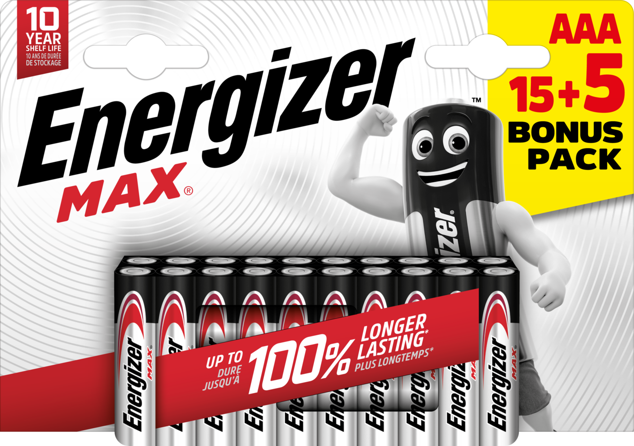 AAA batterier Energizer Max E92 (15+5 pack)
